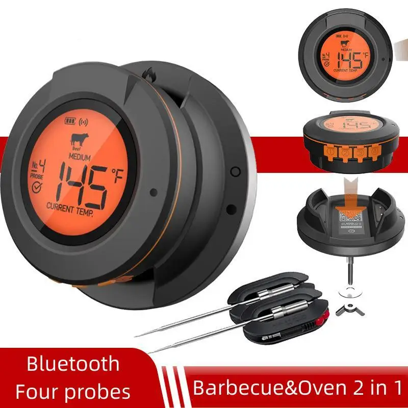 Kitchen Gadgets Under 500 - บลูทูธเครื่องวัดอุณหภูมิดิจิตอลเซนเซอร์สําหรับ 500 องศาเตาอบย่างบาร์บีคิวเนื้อ BBQ ทําอาหารอุปกรณ์ครัวเครื่องมือ