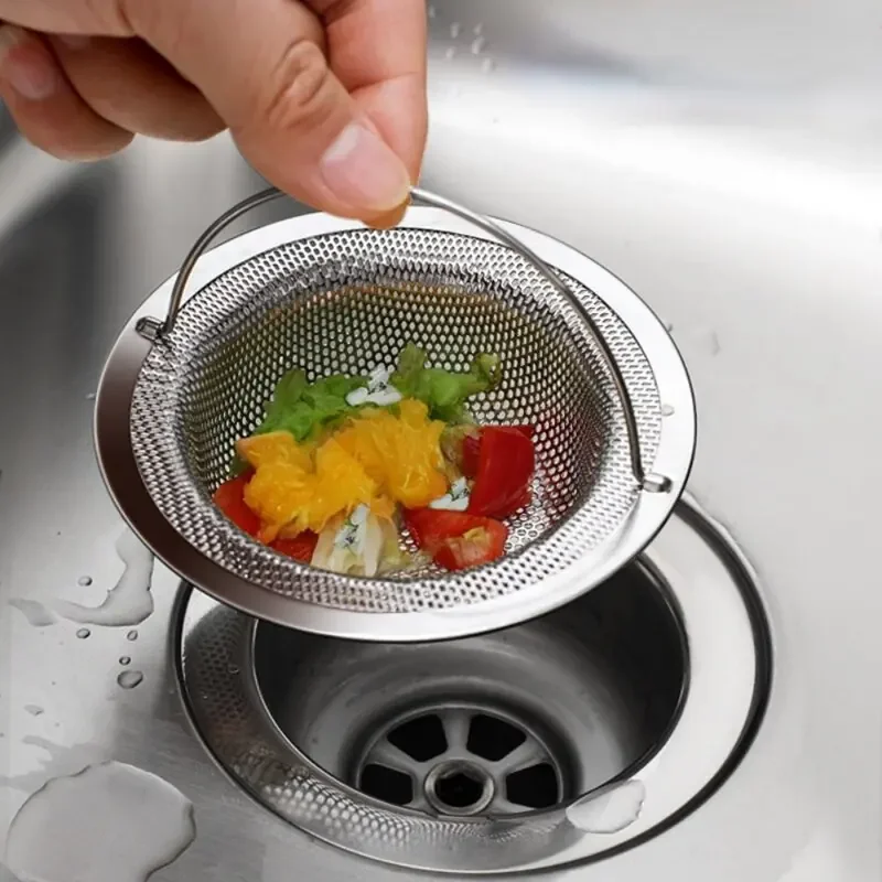 Kitchen Gadgets Gift - 1 PC สแตนเลสสตีลอ่างล้างจานกรอง,ขยะอาหารสารตกค้าง/ผม Catcher เก็บอ่างอาบน้ําของคุณ