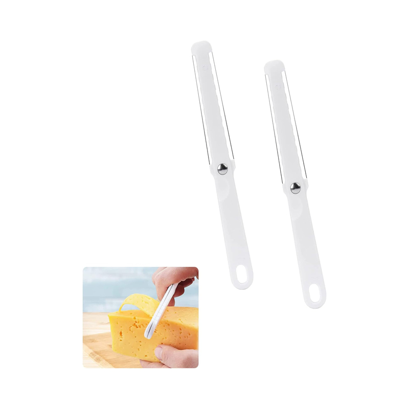 Kitchen Gadgets Wirecutter - เครื่องตัดชีส 2 ชิ้น อุปกรณ์ตัดเนยอเนกประสงค์พร้อมด้ามจับ เครื่องตัดชีส เค้ก