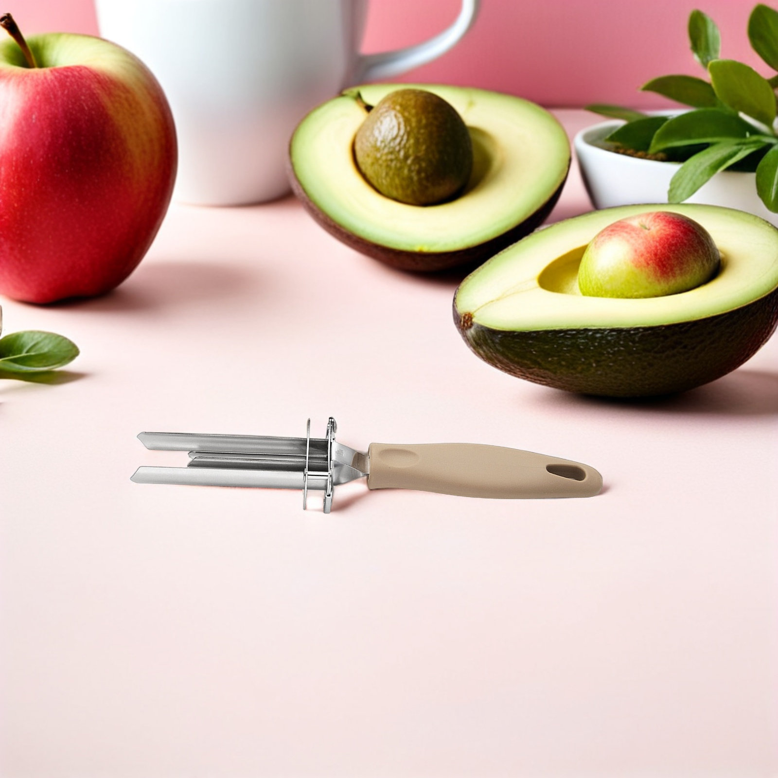 Kitchen Gadgets Tools - ที่คว้านแกนพริกหยวก ปรับขนาดเส้นผ่านศูนย์กลางได้ อุปกรณ์ครัวอเนกประสงค์ ที่คว้านแกนผลไม้ ที่คว้านแกนพีช เครื่องมือคว้านแกนผลไม้
