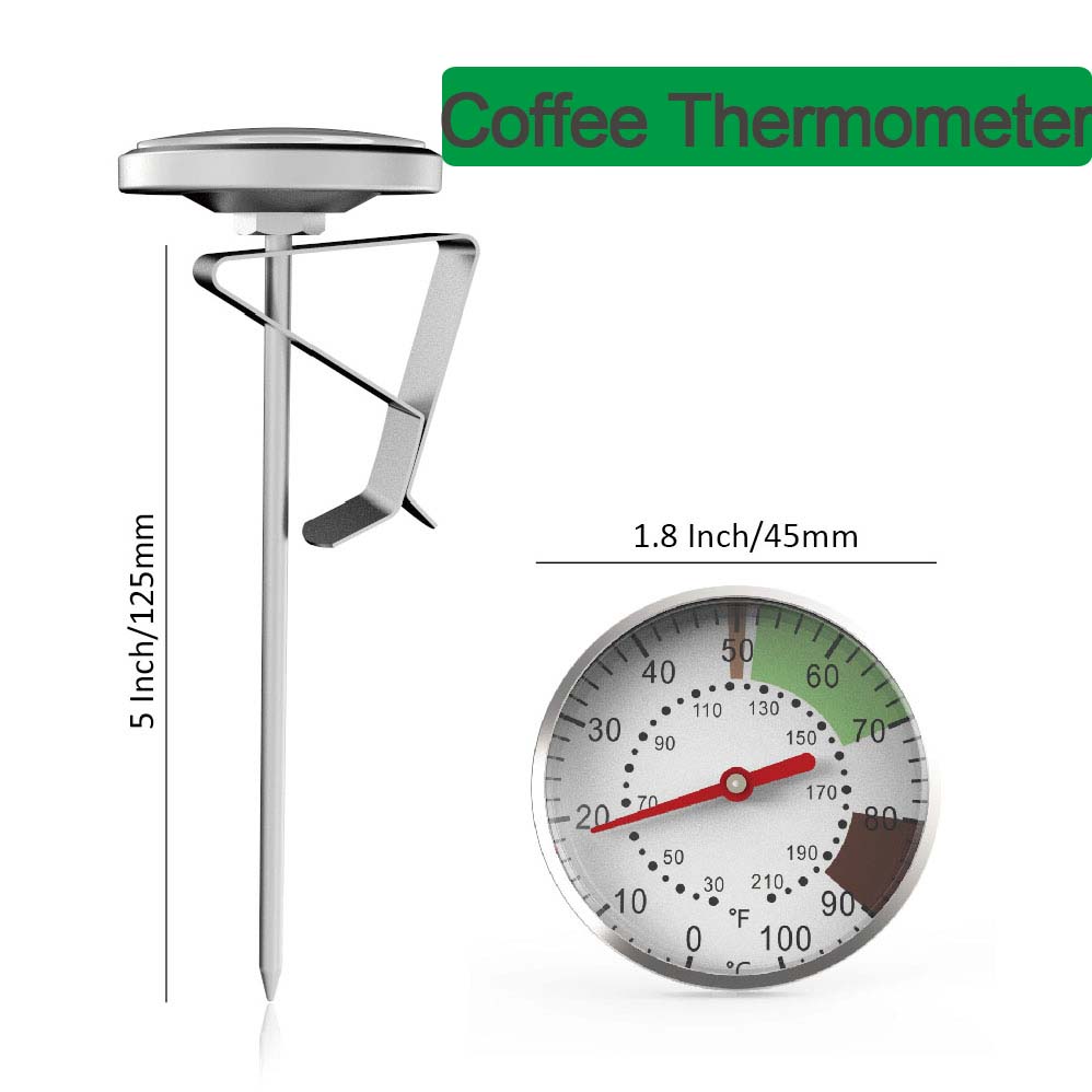 Kitchen Handy Gadgets - 0-100 ° C เครื่องวัดอุณหภูมิอาหารสแตนเลสกาแฟนมเครื่องวัดอุณหภูมิปรับ CLAMP ครัวอาหารทําอาหารเครื่องดื่มเครื่องมืออุปกรณ์เสริม