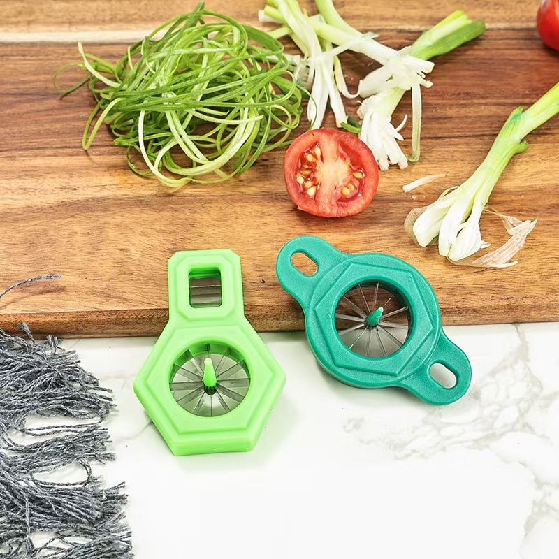 Kitchen Gadgets Wirecutter - เครื่องตัดต้นหอมสแตนเลส Plum Blossom Scallion เครื่องตัดในครัวเรือน Quick