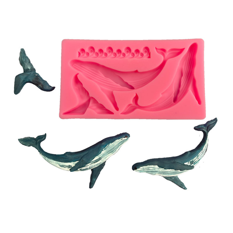 Kitchen Handy Gadgets - ปลาวาฬ DIY ซิลิโคนแม่พิมพ์ Ocean Series Fondant