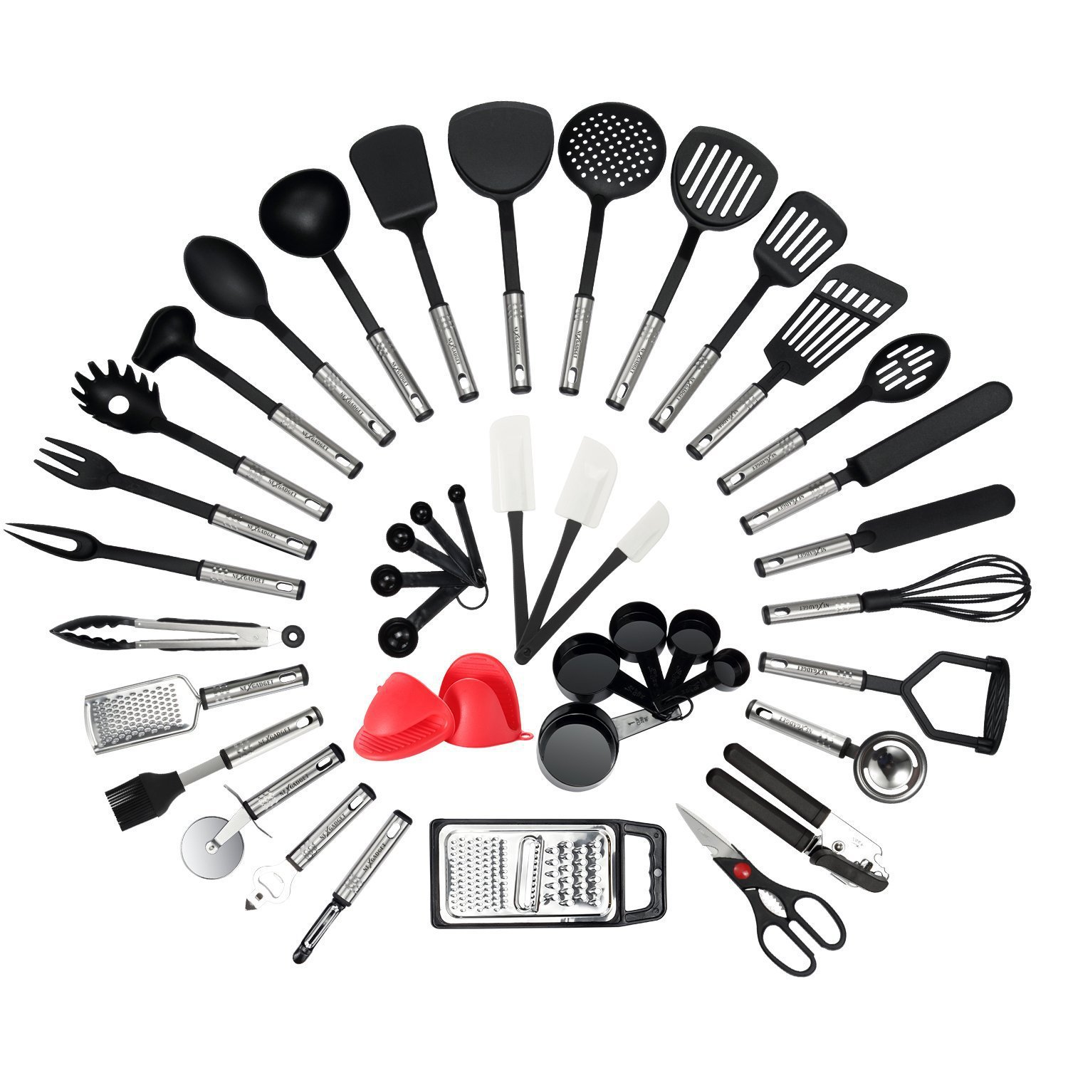 Kitchen Gadgets Tools - ลดราคาพิเศษ ชุดอุปกรณ์ครัว/เครื่องมือทำอาหาร/อุปกรณ์เสริม/เครื่องครัว 42 ชิ้น ทำจากไนลอนกันติด ทนความร้อน