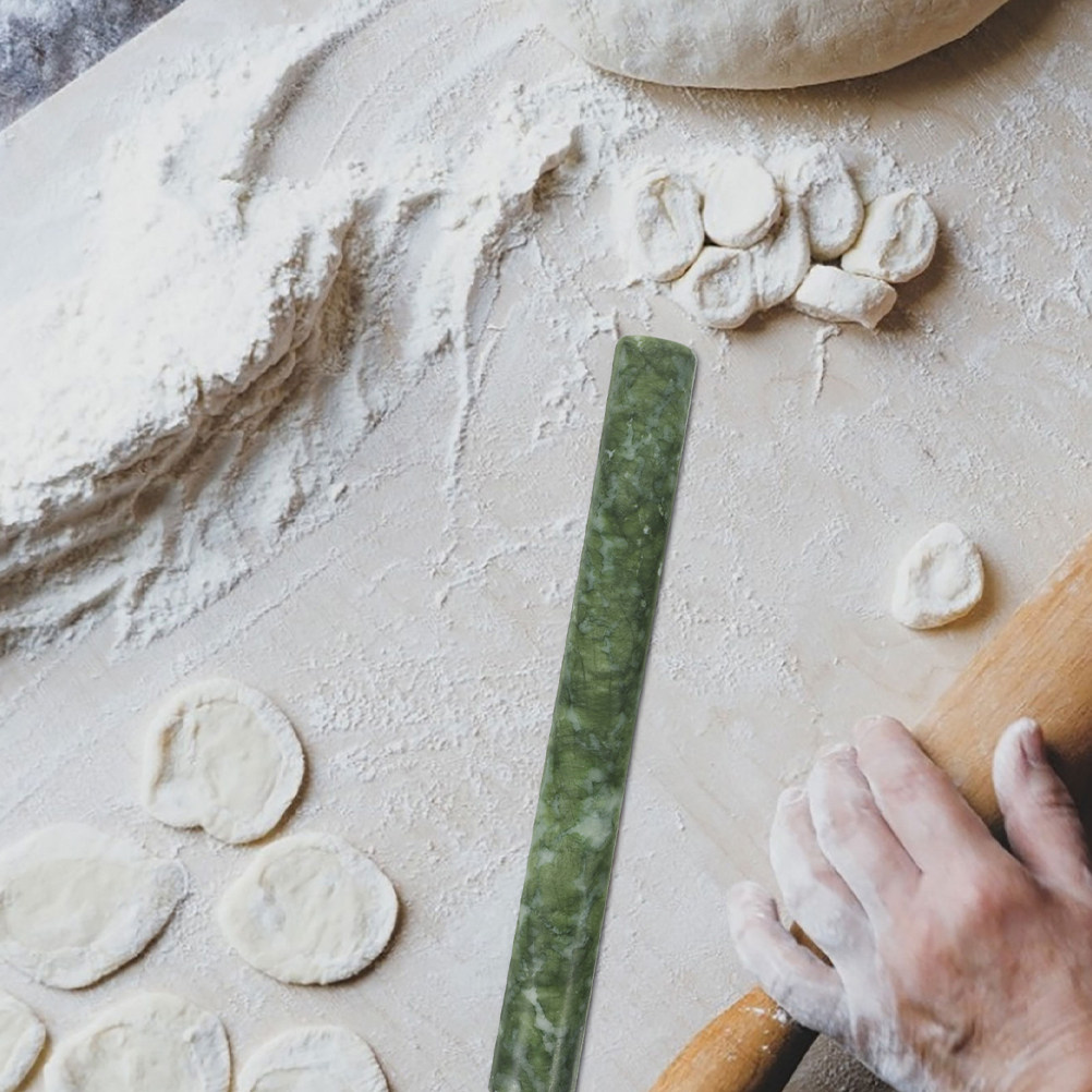 Pizza Stone Baking - ลูกกลิ้งแป้งหินธรรมชาติ 2 ชิ้น ทำจากหยกและหินอ่อน ขนาด 21