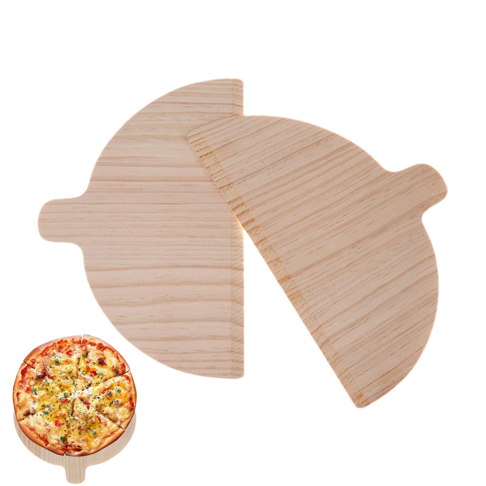Pizza Stone Baking - ชุดไม้พายพิซซ่า 2 ชิ้น ไม้พายพิซซ่าทรงครึ่งวงกลมสำหรับเตาอบ แผ่นรองย้ายขนมปังพร้อมด้ามจับที่ออกแบบตามหลักสรีรศาสตร์สำหรับใช้ในบ้าน