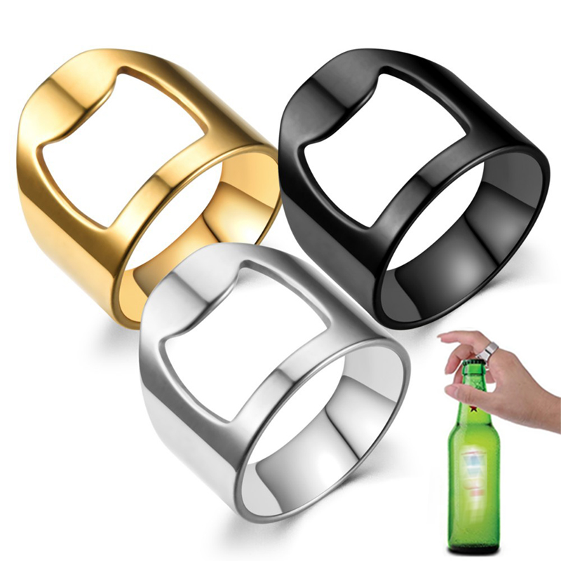 Kitchen Gadgets Name - แฟชั่นผู้ชายที่เปิดขวดแหวน Corkscrew สแตนเลสสตีลแหวนเบียร์ Openers Gadgets Cool