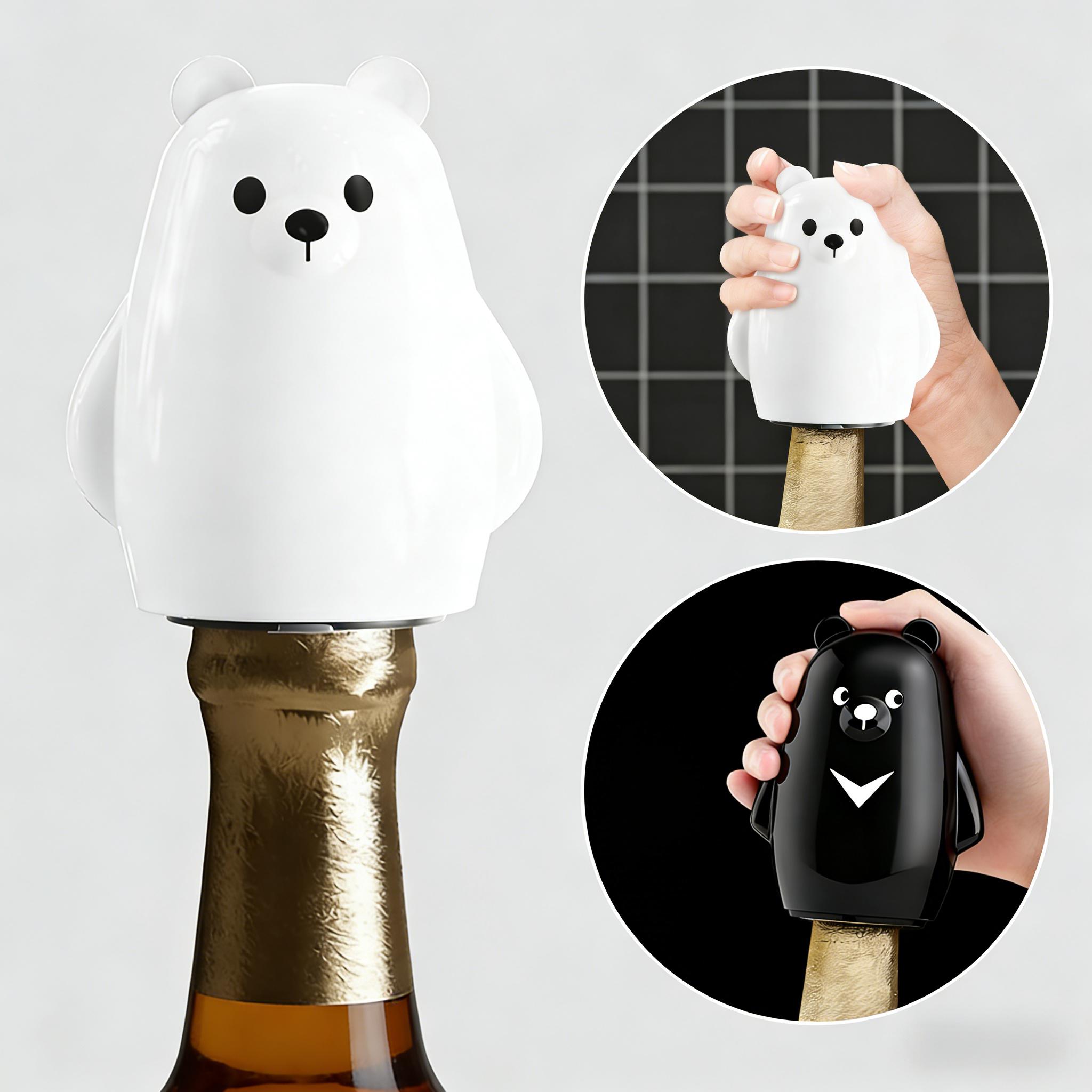 Kitchen Gadgets Ideas - ที่เปิดขวดรูปหมีขาวดำน่ารัก ที่เปิดฝาขวดเบียร์รูปสัตว์ ดีไซน์ไม่ซ้ำใคร ไอเดียของขวัญสุดเท่ อุปกรณ์ครัว อุปกรณ์บาร์