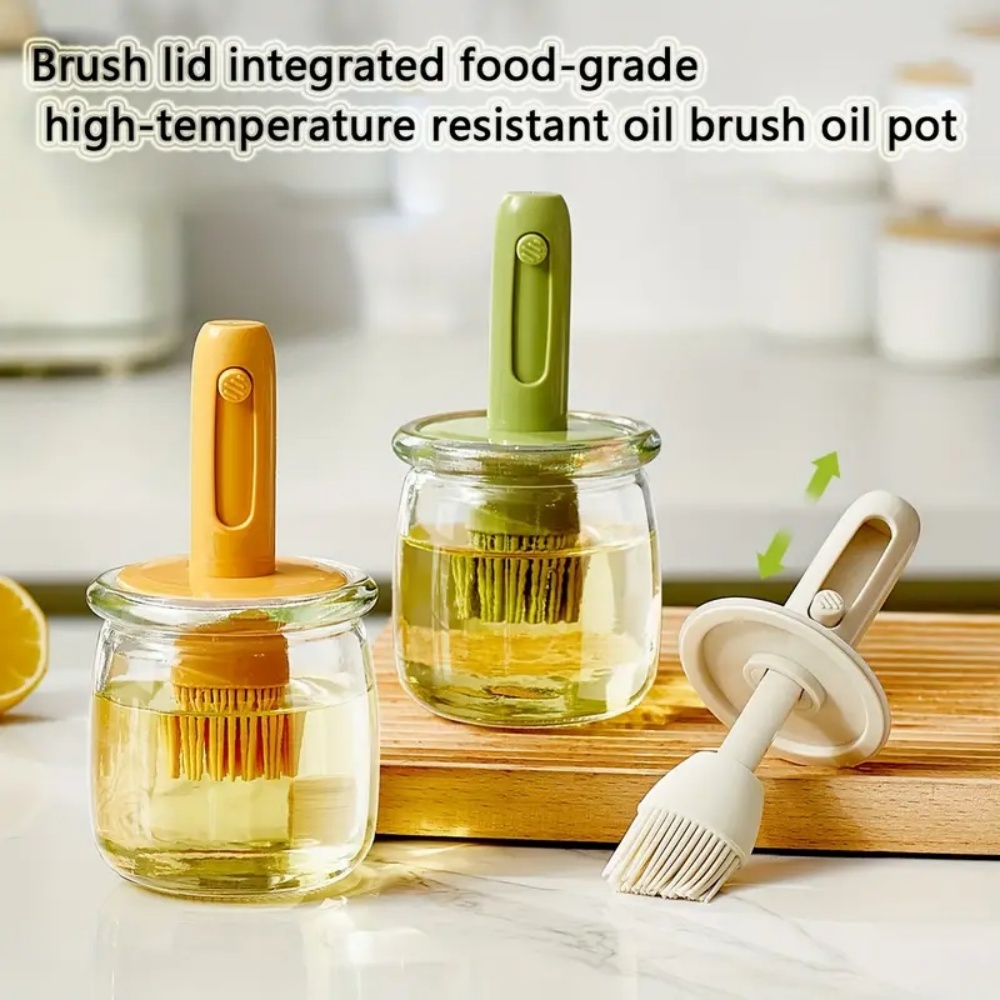 ที่จ่ายน้ำมันปรุงอาหาร， ขวดน้ำ - Kitchen Gadgets Dispenser Brush Holder บทวิจารณ์และราคา