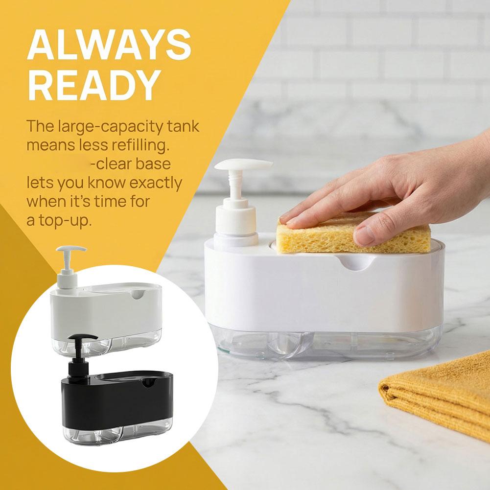 ที่จ่ายน้ำยาล้างจานอัตโนมัติแบ - Kitchen Gadgets Dispenser Brush Holder บทวิจารณ์และราคา