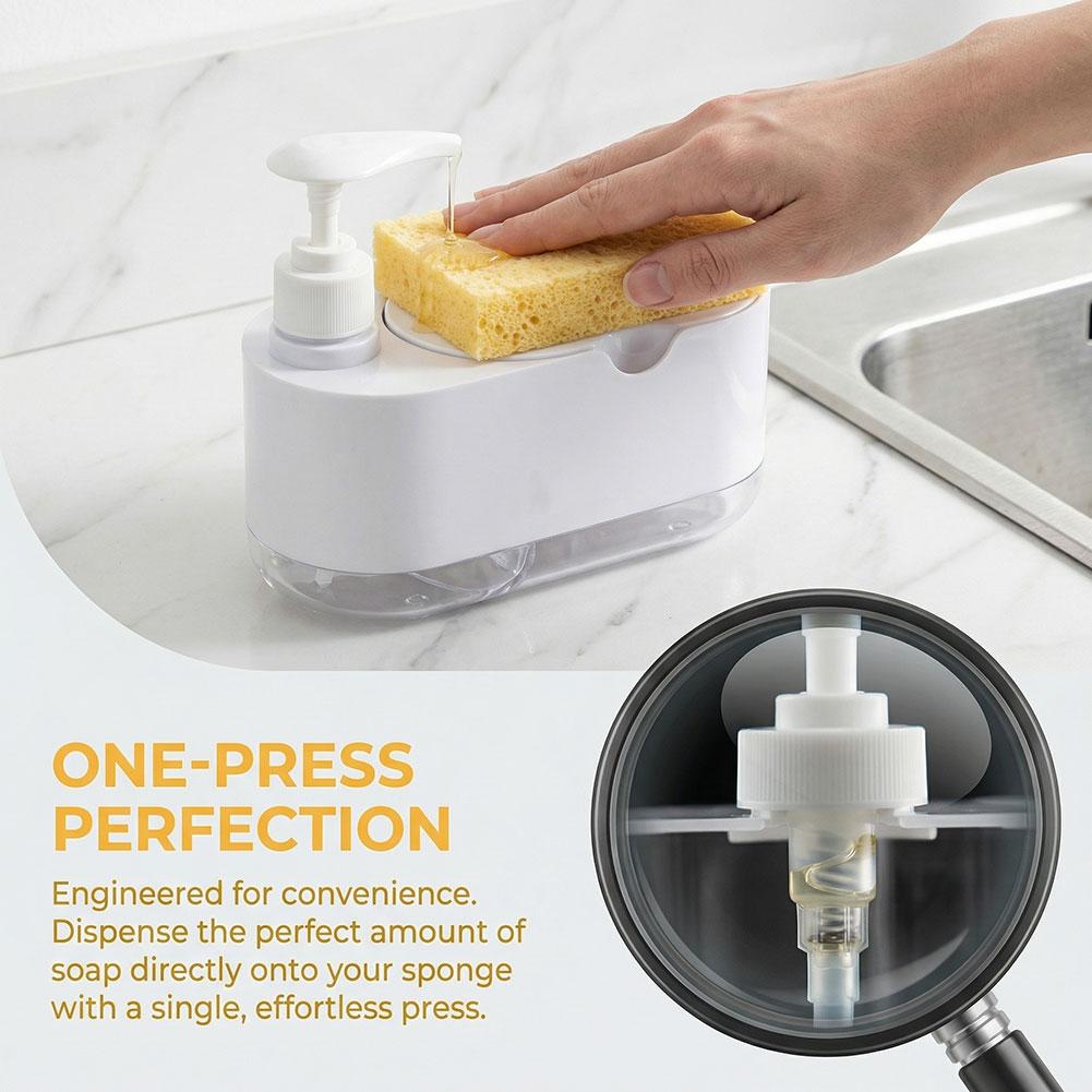 ที่จ่ายน้ำยาล้างจานอัตโนมัติแบ - Kitchen Gadgets Dispenser Brush Holder บทวิจารณ์และราคา