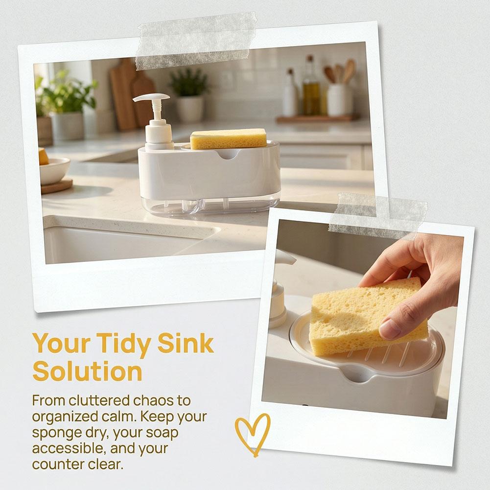 ที่จ่ายน้ำยาล้างจานอัตโนมัติแบ - Kitchen Gadgets Dispenser Brush Holder บทวิจารณ์และราคา