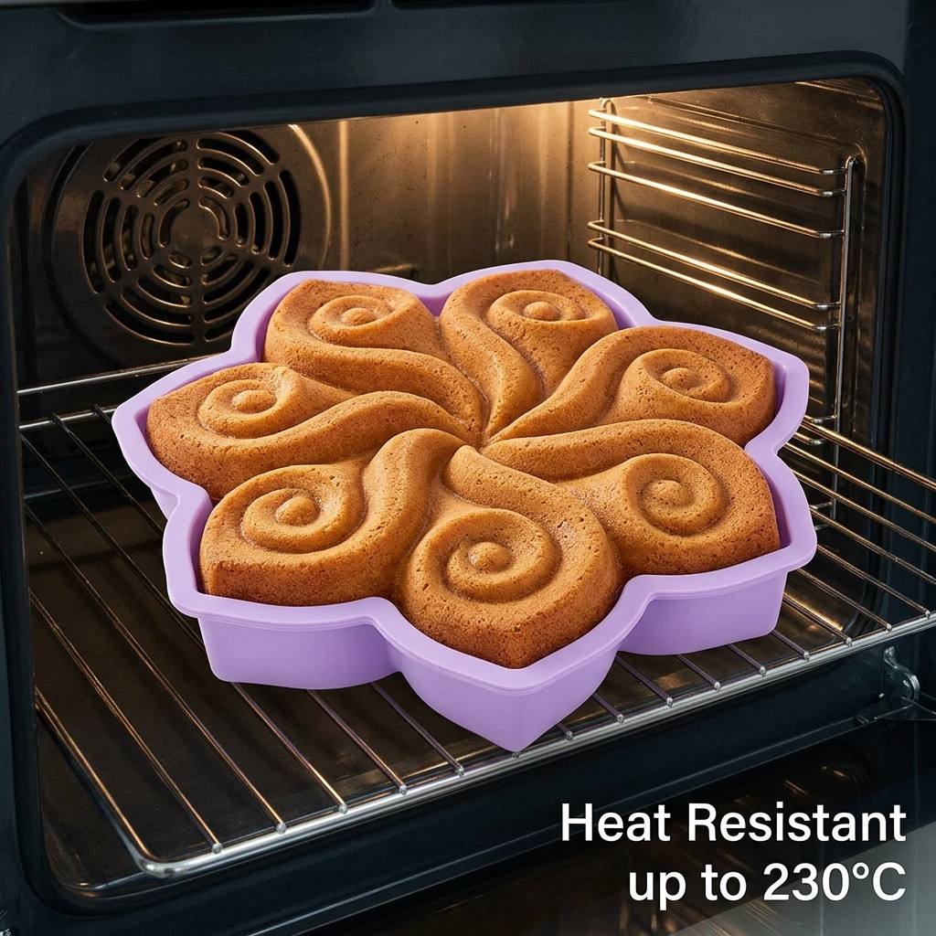 แม่พิมพ์เค้กซิลิโคนรูปดอกไม้ขน - Kitchen Handy Gadgets บทวิจารณ์และราคา
