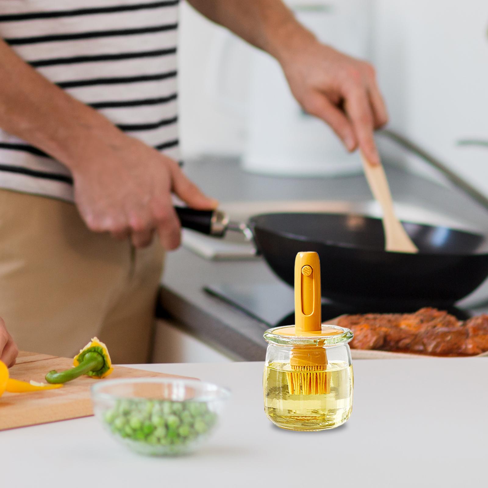 เครื่องจ่ายน้ํามันสําหรับห้องค - Kitchen Gadgets Dispenser Brush Holder บทวิจารณ์และราคา