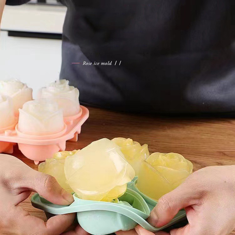3D Rose Ice แม่พิมพ์ 4 หลุม Ic - Kitchen Handy Gadgets บทวิจารณ์และราคา
