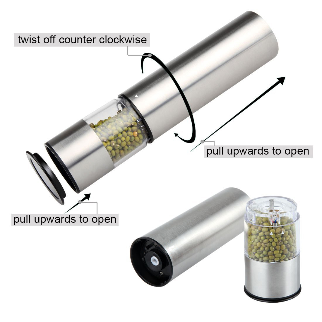 เครื่องบดเกลือและพริกไทยไฟฟ้า  - Kitchen Gadgets Gift บทวิจารณ์และราคา