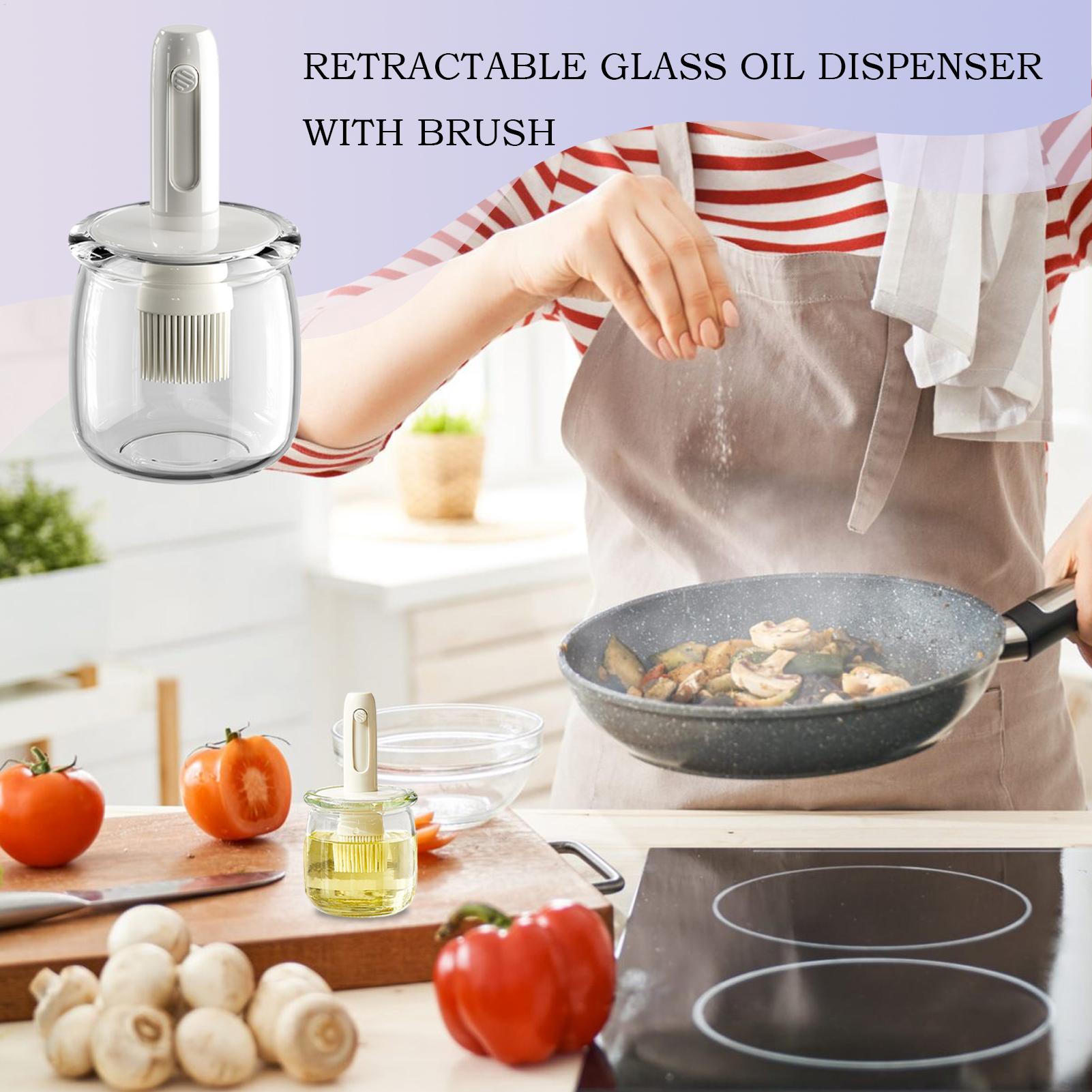 ตู้น้ํามันซิลิโคนขวดซอสแปรงที่ - Kitchen Gadgets Dispenser Brush Holder บทวิจารณ์และราคา