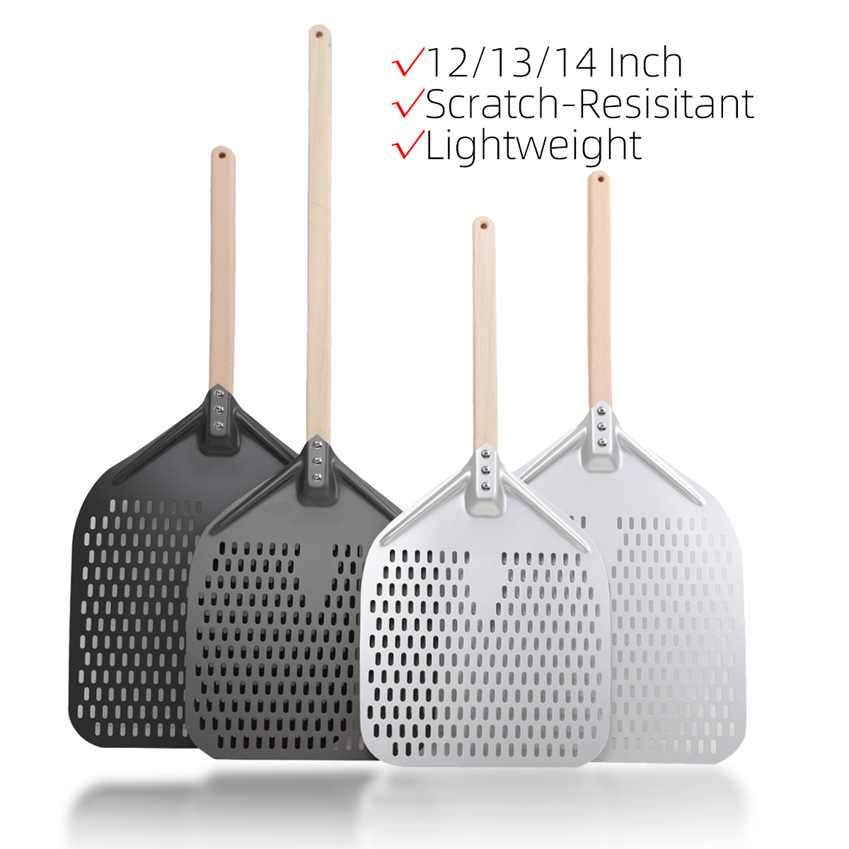 12 14 นิ้ว Big Pizza Peel Shov - Pizza Stone Baking บทวิจารณ์และราคา